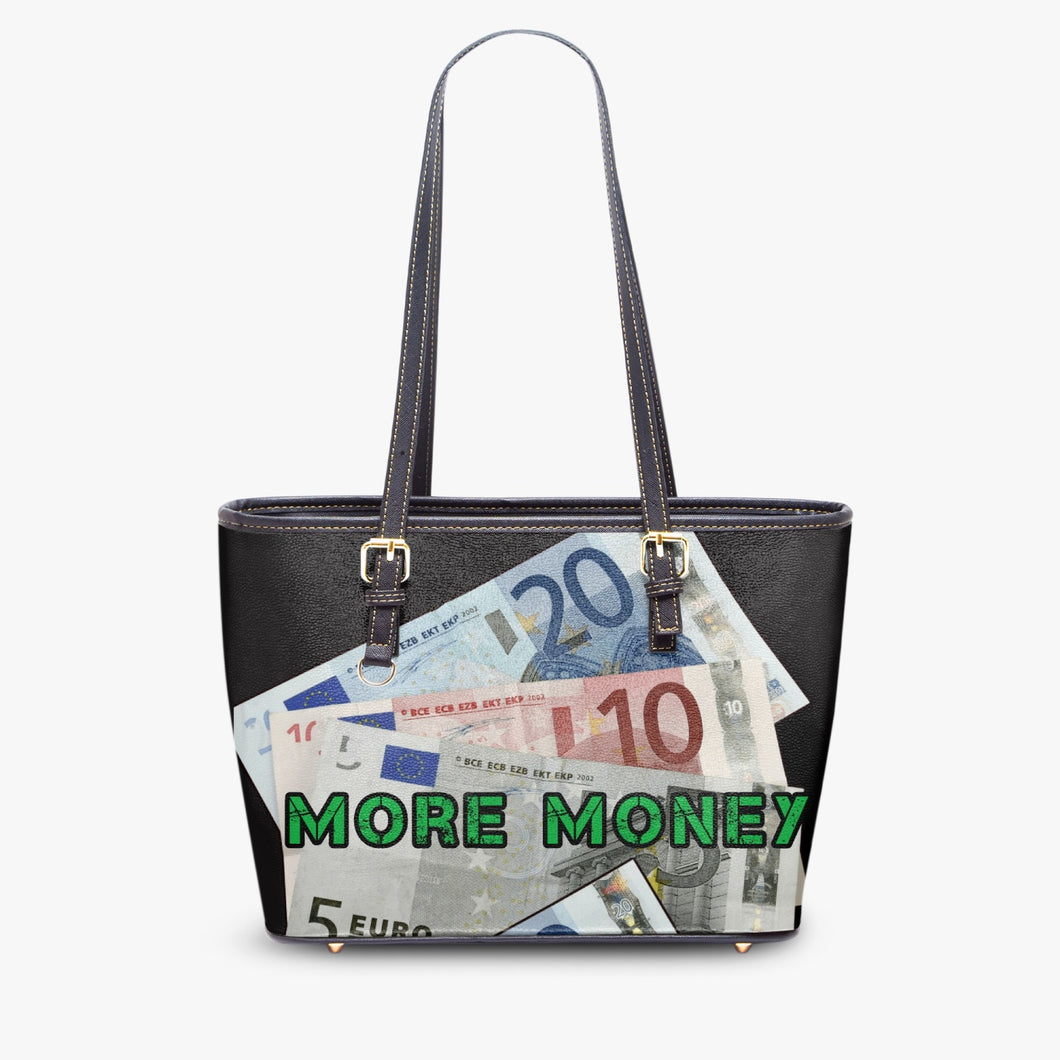 MORE MONEY. Large Leather Tote Bag for Women