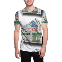 Load image into Gallery viewer, MORE MONEY (Men&#39;s All-Over Print Crew Neck T-shirts)
