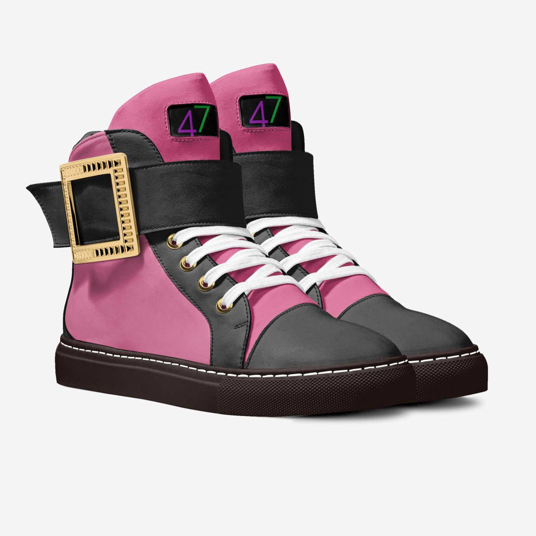 PINK BLUSH (Pure leather high top)