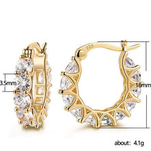 Load image into Gallery viewer, BIJOU SOLITAIRE(French full inlaid zircon lace earrings U-shaped )
