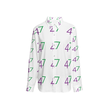 Load image into Gallery viewer, PERFECT LOVE (Women&#39;s Classic Long Sleeve Button-Up Shirt)
