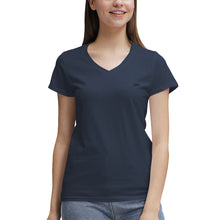 Load image into Gallery viewer, TEA SHIRT(Women&#39;s 100% Cotton V‑Neck )
