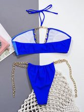 Load image into Gallery viewer, SUN IN SAND (Chain Detail Halter Neck Bikini Set)
