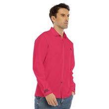 Load image into Gallery viewer, RED LOVE (Men&#39;s Lapel Collar Shirt With Concealed Placket)
