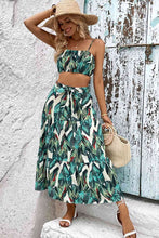 Load image into Gallery viewer, Botanical Print Cami and Tiered Skirt Set
