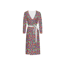Load image into Gallery viewer, SPRING UP (Women’s ¾ Sleeve Wrap Dress-Heavy Knit white )
