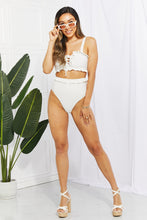 Load image into Gallery viewer, SUN IN SAND (Frill Trim Lace-Up Bikini Set)
