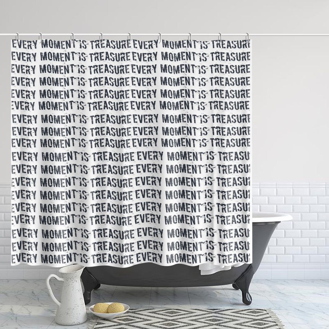 PRECIOUS TIME (Quick-drying Shower Curtain)