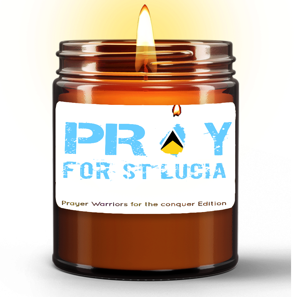 PRAYERFUL LAVENDER (Natural Wax Candle in Amber Jar (9oz)
